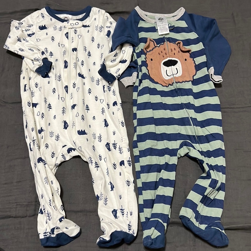 Two Gerber zipper onesies - size: 3-6 months